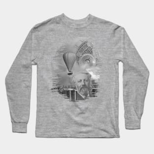 Sci-Fi Visionary - Jules Verne Aeronautical Vehicle 3 Long Sleeve T-Shirt